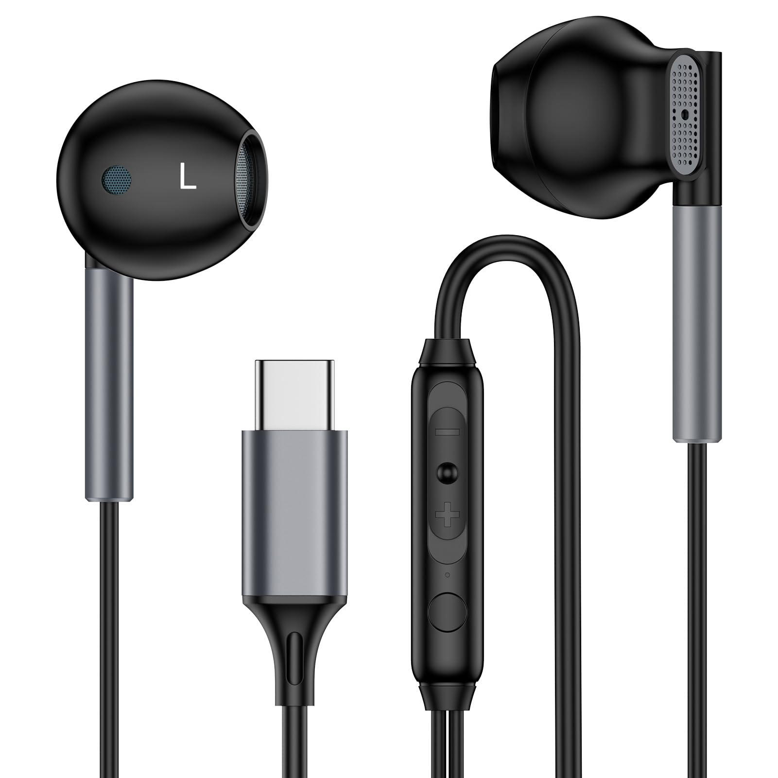 iPhone USB Type C Wired Earbuds for 17 17 Pro 17 Pro Max 16 15 USB C Headphones