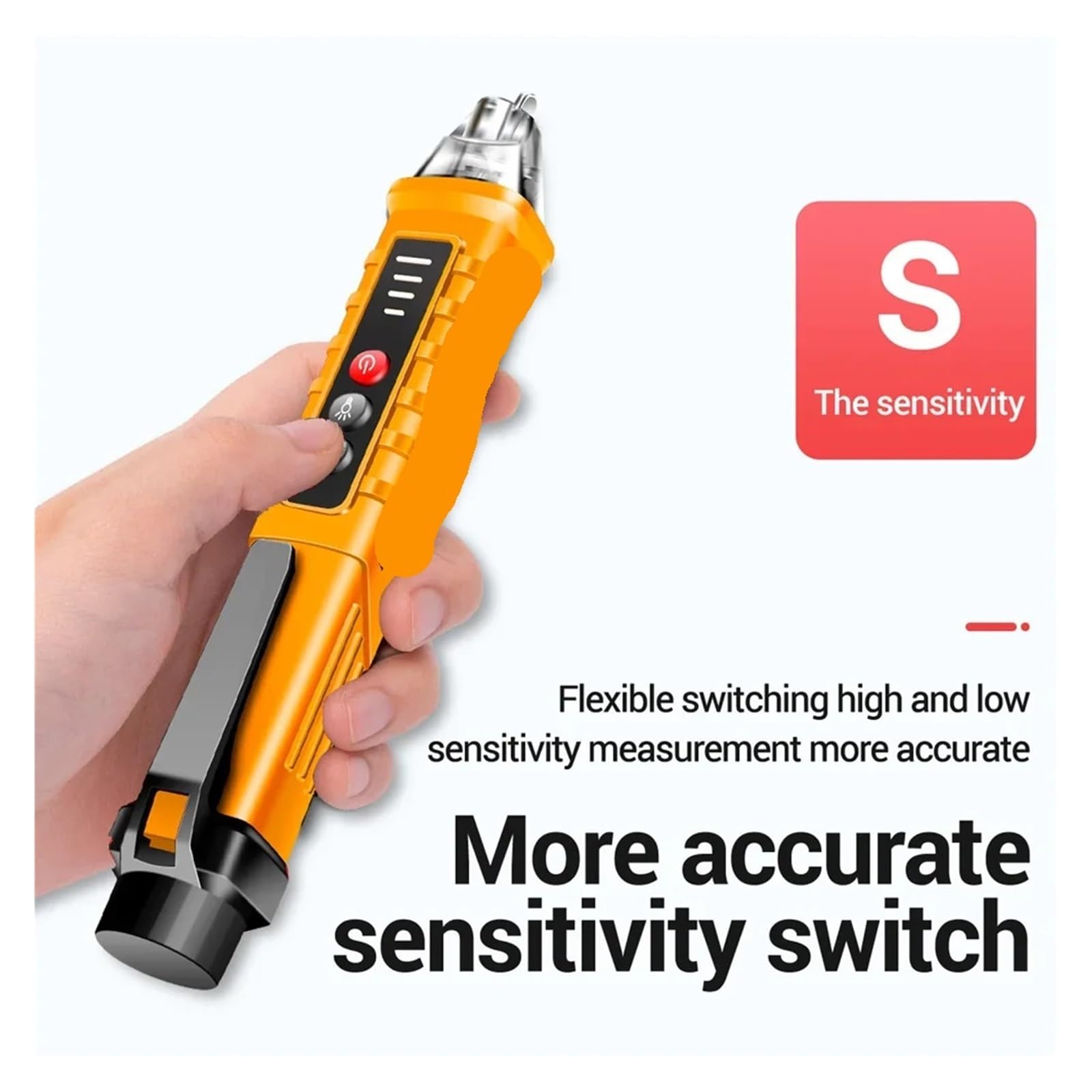 Penna rilevatore di tensione senza contatto VD802, 3 pezzi - CA 12V-1000V, stile penna, indicatore elettrico a LED