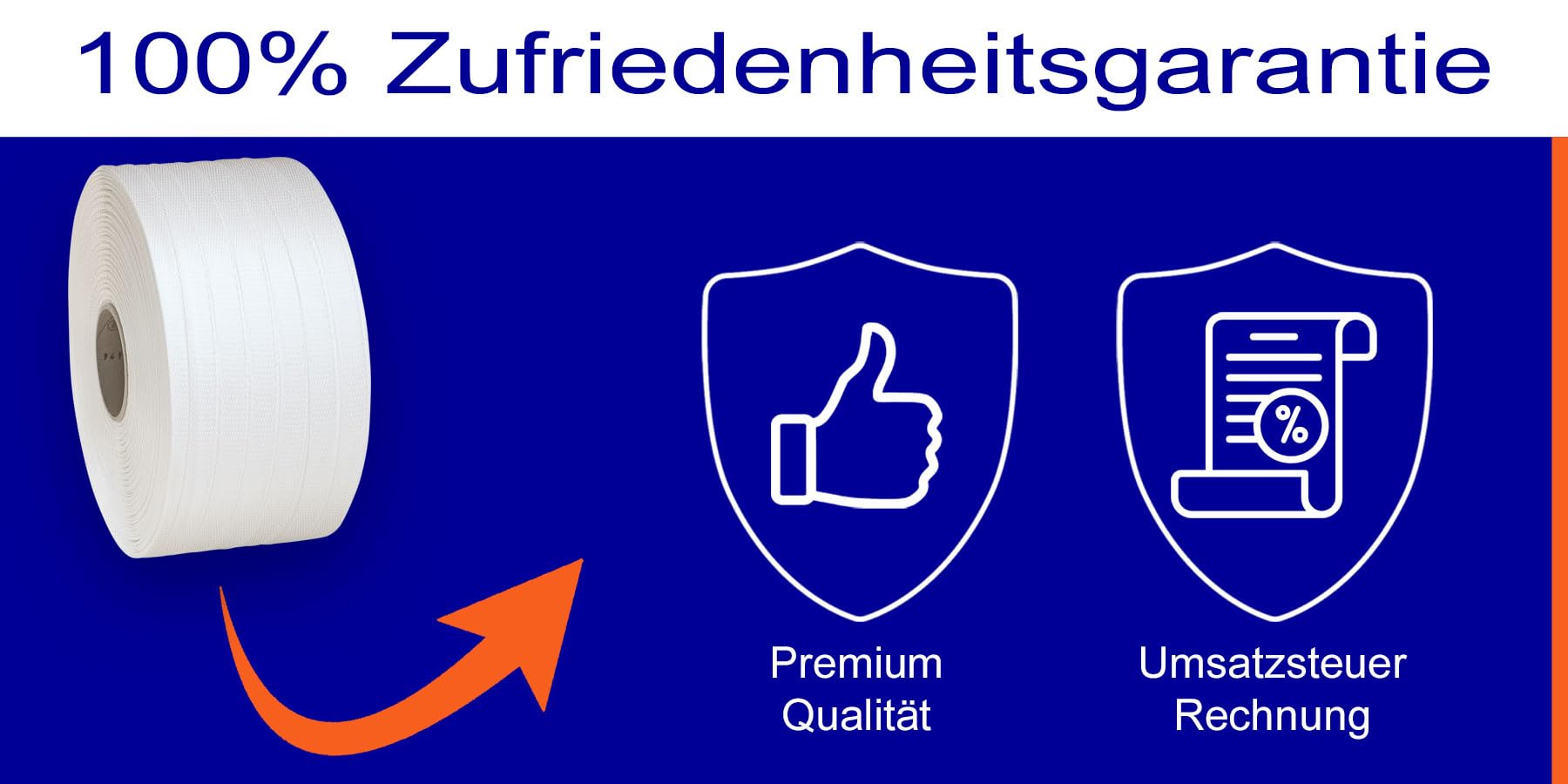 2 Rollen 16mm gewebtes Textilband | 450kg Bruchlast | 850m Bandlänge | Verzurrband für Ladungssicherung und als wetterfestes Textil Bündelband als Alternative zum Zurrgurt/Spanngurt