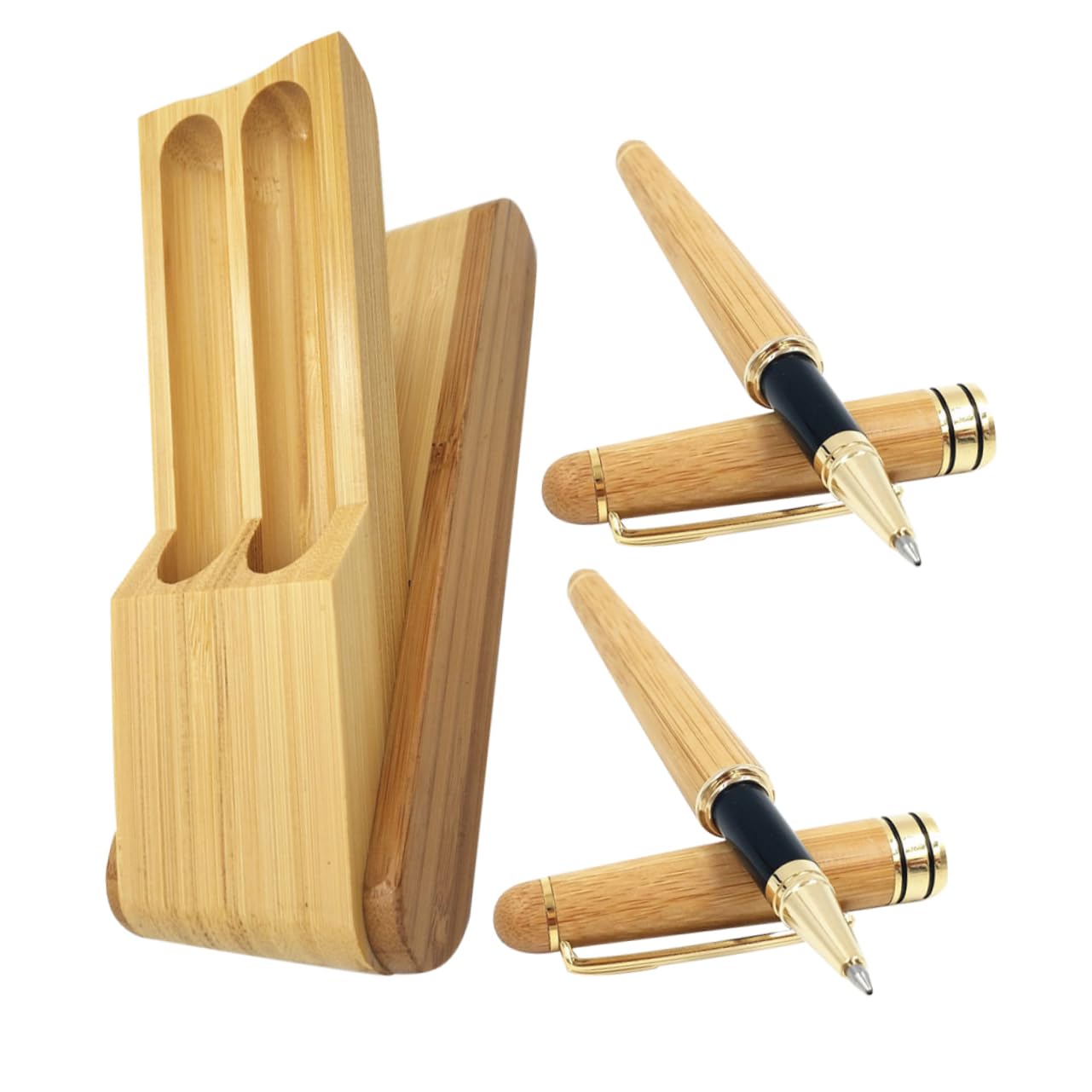 VALICLUD 4 Sätze Stift-Set Signierstifte für etui mit Füllfederhalter für Kalligrafie Büro Reise einfacher Füllfederhalter Tinten Füller Bambus