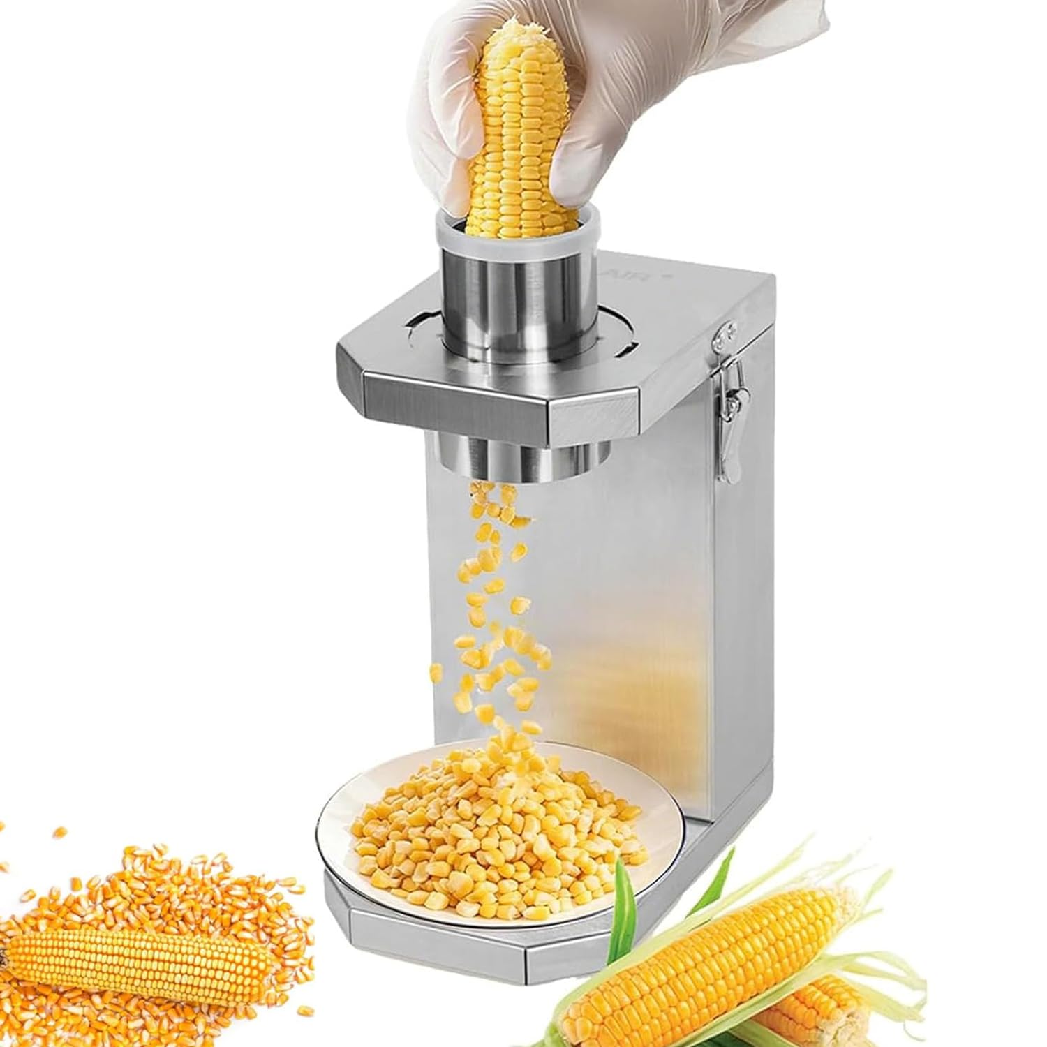 Wsexyy Electric Corn Sheller Machine, 40w Commercial Corn Thresher Machine, 6.5cm Feed Inlet, Stainless Steel Corn Peeler, High Threshing Rate For Fresh And Cooked Corns