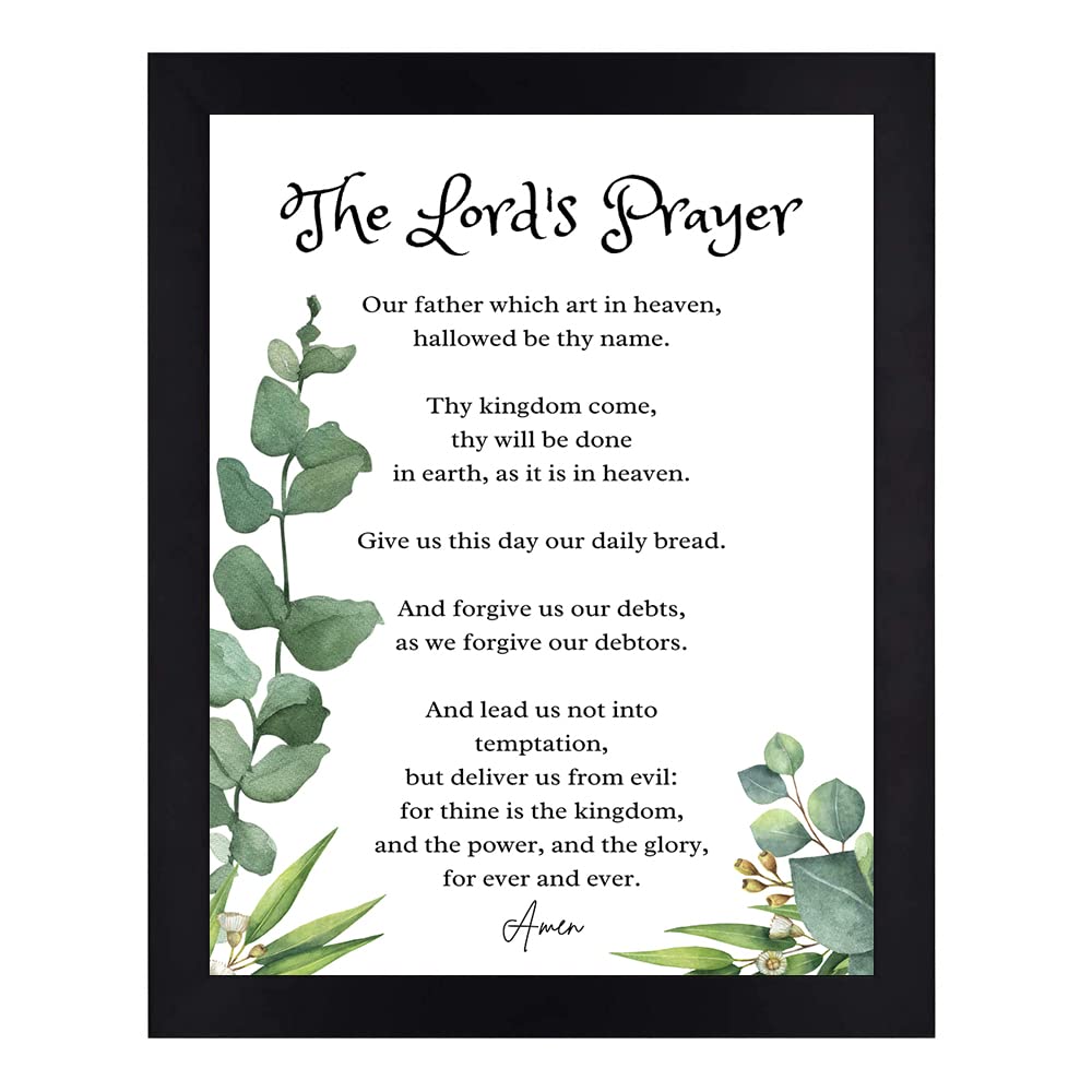 Sponsored Ad - Interio Crafts The Lord's Prayer - Bible Verse Wall Frames for Home or Office Wall Decor - Printed God's Prayer With Frame - Synthetic Wood - 13 X 10 Inches