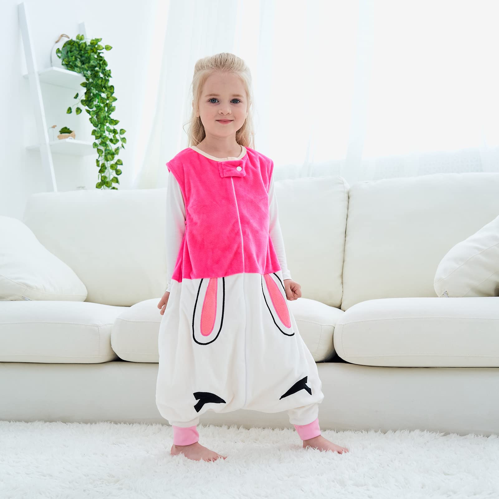 Sacco Nanna Con Piedini 1.5 Tog Super Morbido E Caldo Quattro Stagioni Sacco Nanna Per Bambini 1-6 Anni Con Motivo Animalier