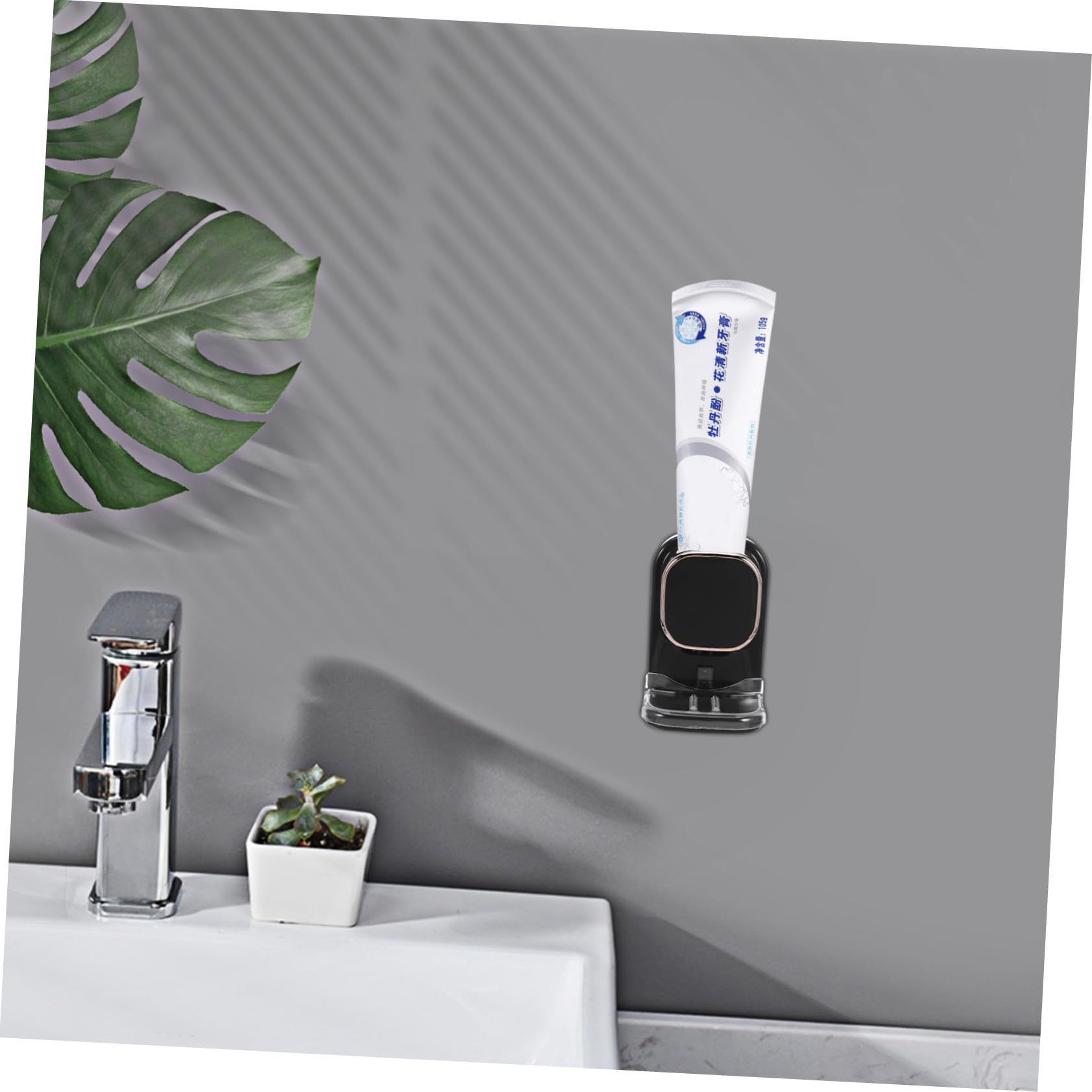Mikikit Dispenser di Dentifricio Elettrico con Sensore, Materiale Plastico Nero, Durata, Ricaricabile USB, per Bagno e Lozione Mani