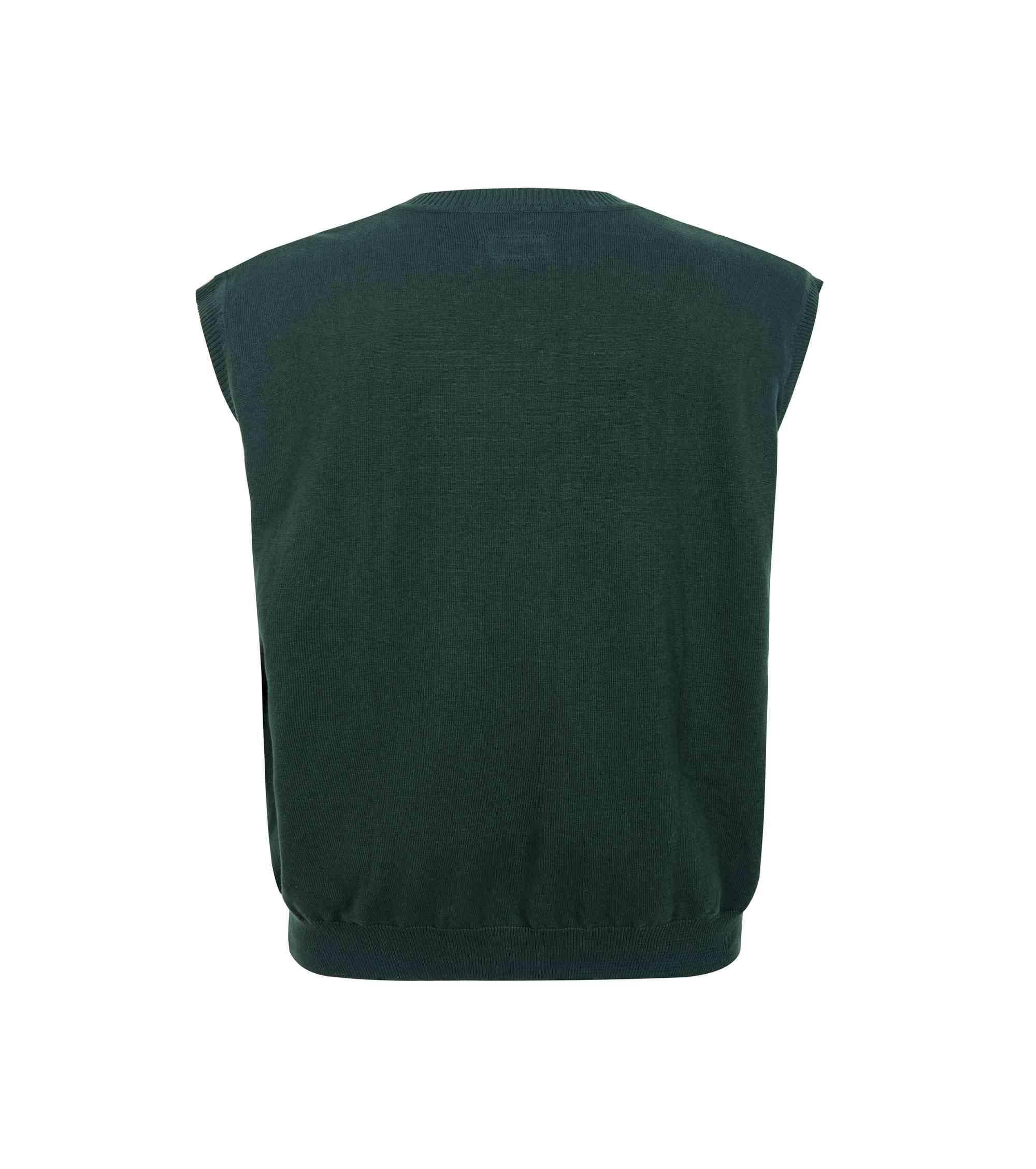 Krumba Uomini Maglione Gilet per più Misurare: Grande Alto V Collo Senza Maniche Lavorare Maglia Cotone Maglione