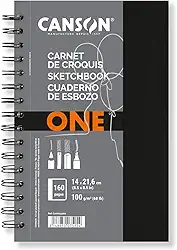 Sketchbook Espiral A5+ 100g/m², Canson, ArTBook One, 80 Folhas
