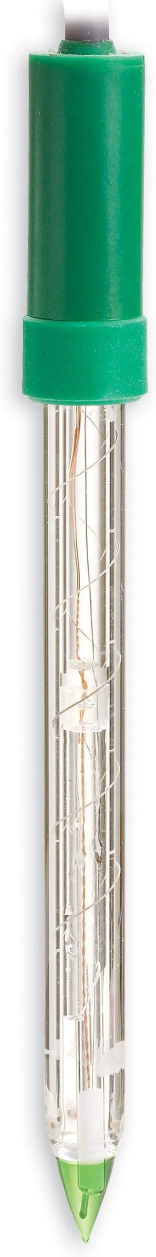 Hanna Instruments HI1292D Glass Amplified Combination pH Electrode with Temperature Sensor, For Soil Measurement, 0 to 12 pH, 1m Cable