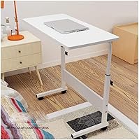 Vista 7 de POCHY Mesita de noche ajustable para colocar sobre la cama, escritorio de pie con ruedas extraíbles y bloqueables, con marco de acero, escritorio