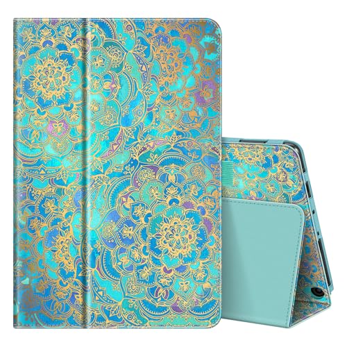 Fintie Folio Case for All-New Amazon Fire HD 10 and 10 Plus Tablet (13th/11th Generation 2023/2021 Release) - Slim Fit Standing Cover with Auto Sleep/Wake Shades of Blue