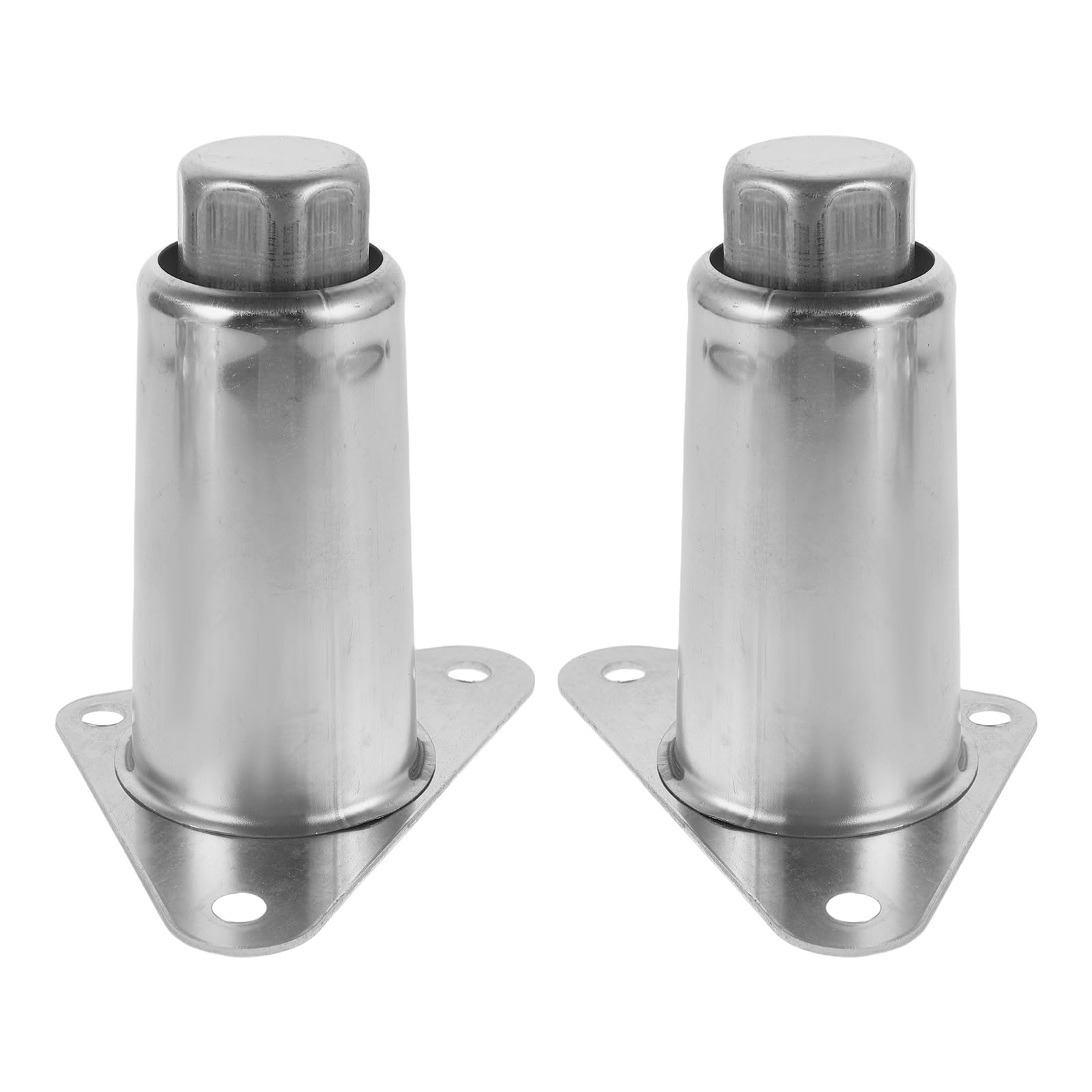 VILLCASE Patas Ajustables de Acero Inoxidable de 15 Cm con Soporte Triangular, 2 Juegos para Muebles y Estufas de Gas, Patas Metálicas Resistentes para Altura Regulable y Elevadores de