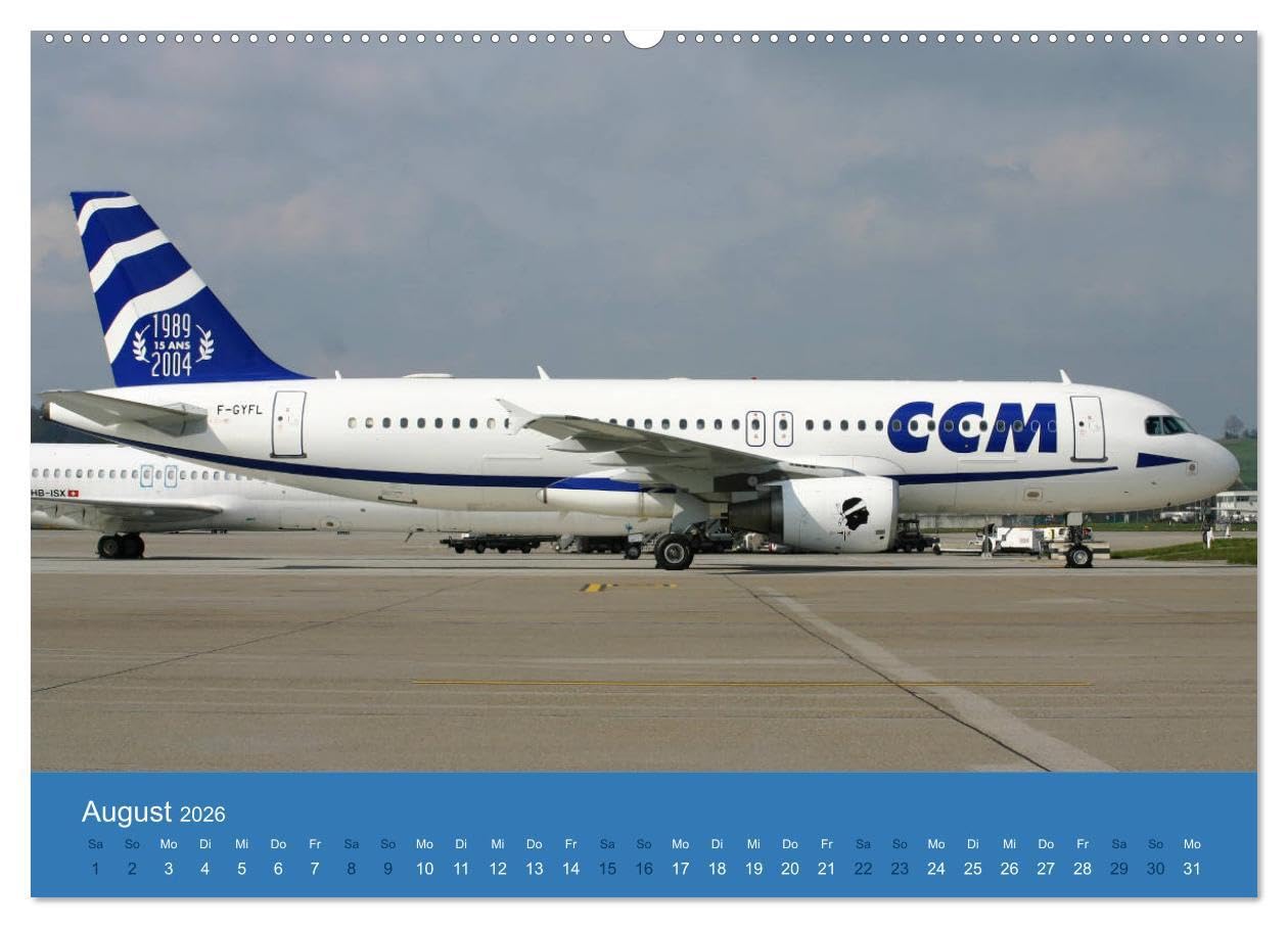 Airbus Airliners (hochwertiger Premium Wandkalender 2026 DIN A2 quer), Kunstdruck in Hochglanz: Die Airbus Flugzeug Familie deckt heute das ganze ... Von A300 bis A380 (CALVENDO Mobilitaet)