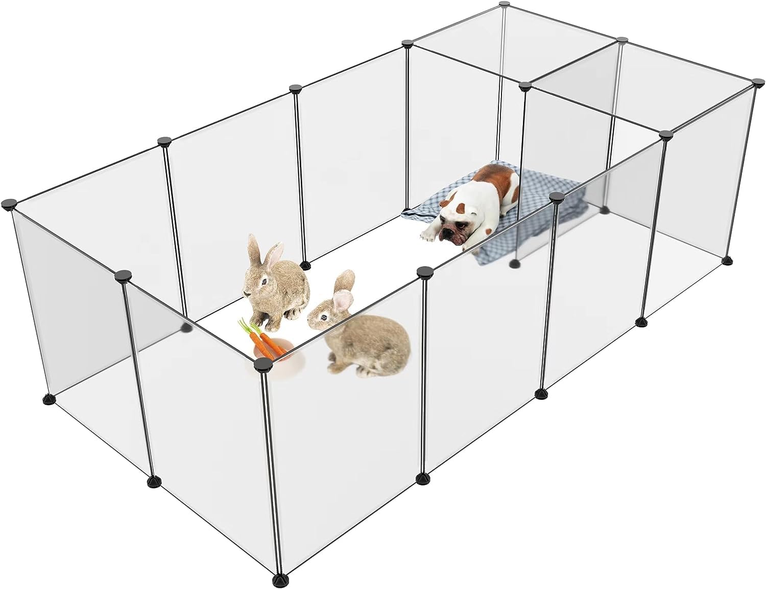 Puppy Playpen Portable Small Animals Playpen, Pet Playpen Yard Fence for Guinea Pigs, Bunny, Ferrets, Mice, Hamsters, Hedgehogs, Puppies, Turtles