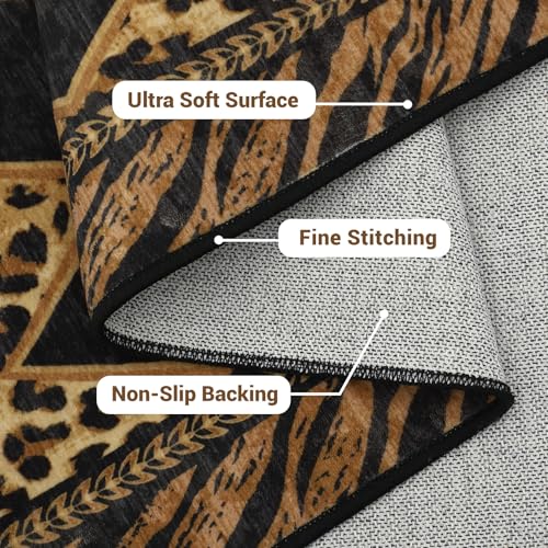 Tapete Decorativo Leopardo 9'x12' Antideslizante Lavable miniatura 4