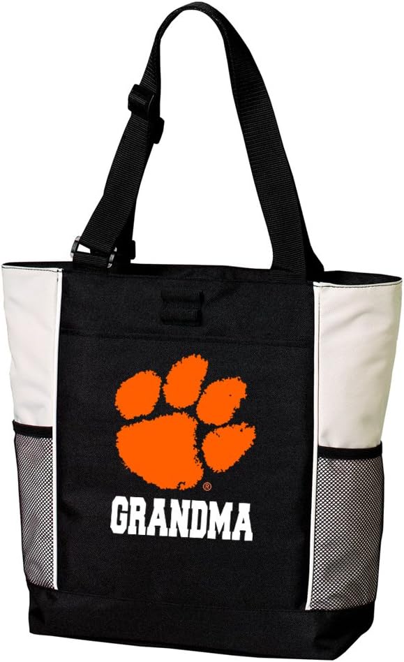 Broad Bay Clemson Grandma Tote Bags Proud Grandmother Totes For Beach Pool Or Travel