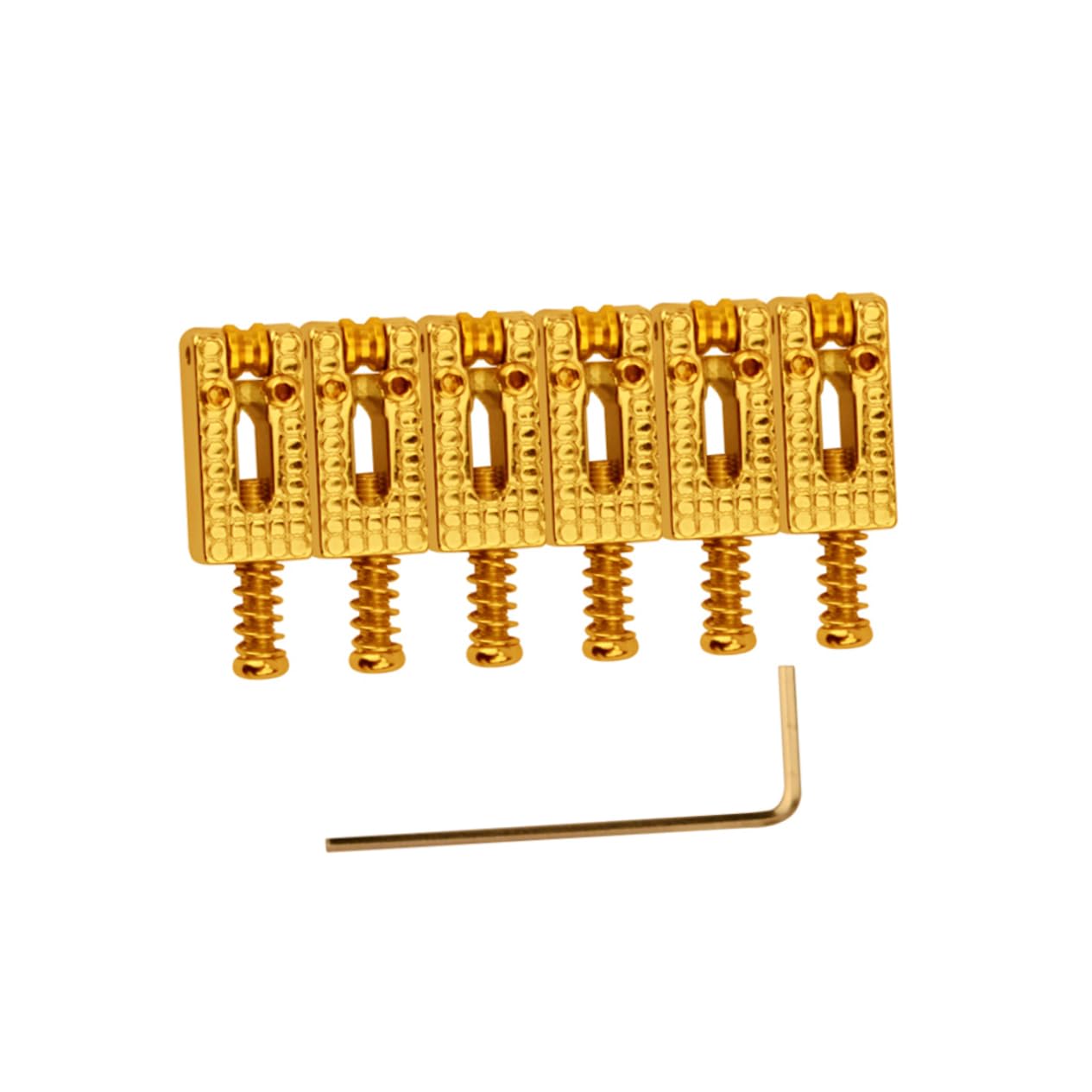 ULDIGI 6pcs Snake Pattern Ball Bridge Guitar Bridge Roller Saddles Set with Wrench Gaq04