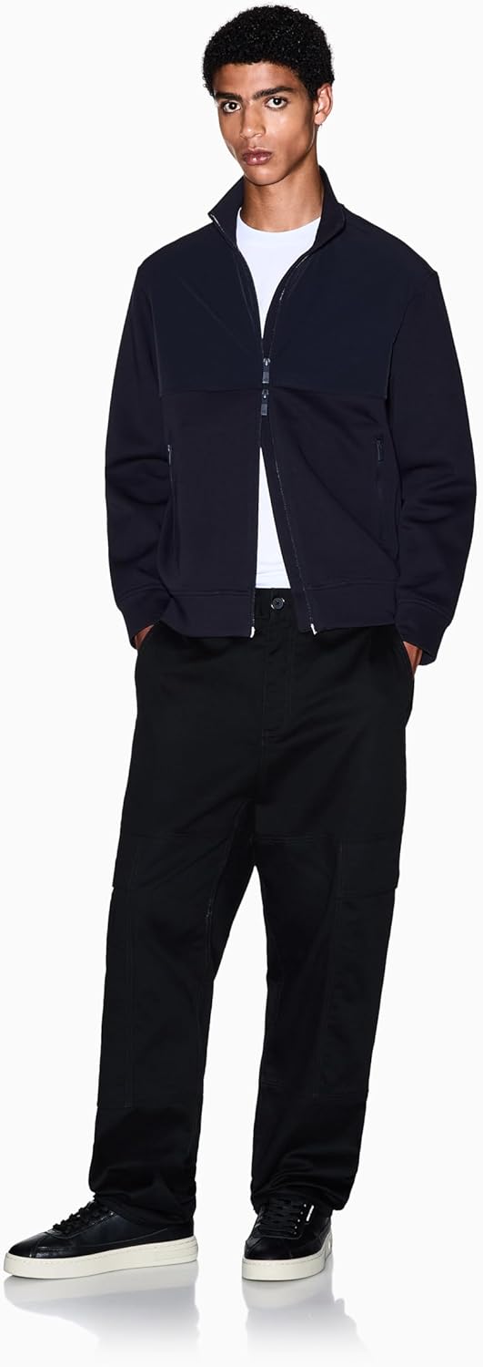 Armani Exchange mens Full Zip Cotton Sweatshirt - Image 3