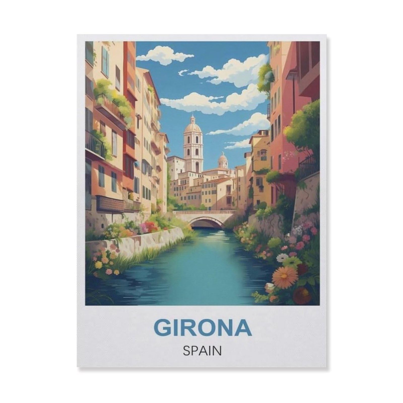Metal Sign Tin Sign，Girona Spain(20x30cm）