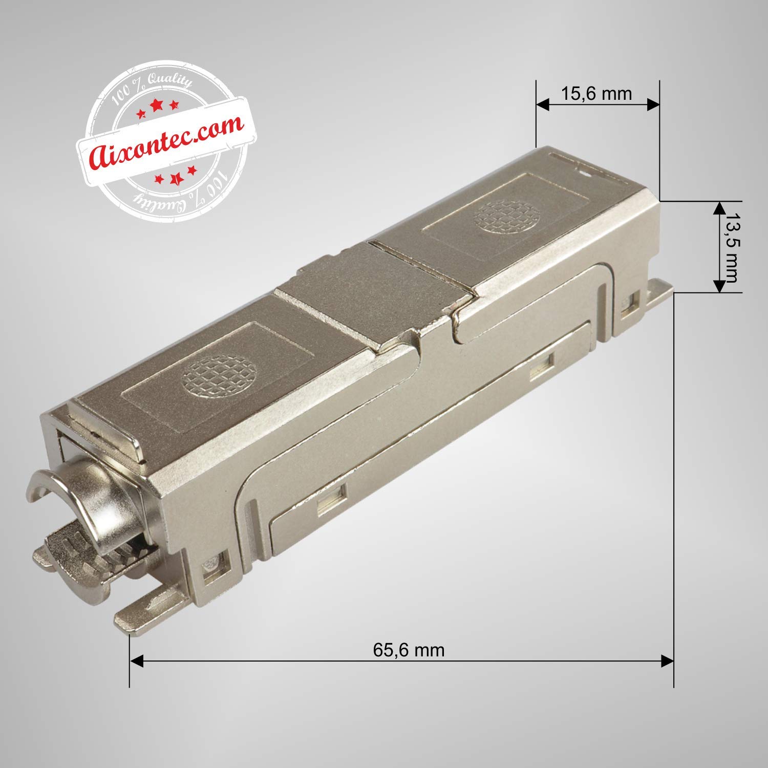 AIXONTEC 4 x fixLink LAN Verbinder Cat.6A Netzwerk Verbindungsmodul für Cat.7 Kabel Ethernet Adapter geschirmt | AWG 23 Datenkabel LSA Netzwerkverbinder geeignet für CAT5 CAT6 CAT6A CAT 7 LANKabel