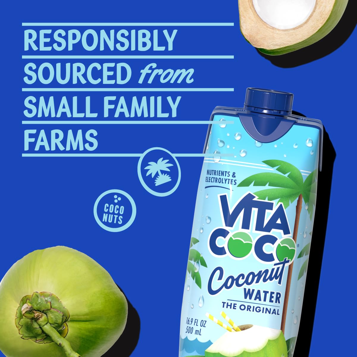 VITA COCO Coconut Water Tetra pak Original (Pure) 12x500ml (Pack of 12)