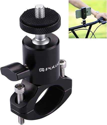 Miniatura 1 de PULUZ Soporte de manillar de cámara para GoPro Bike Motocicleta, soporte de aluminio para cámara de bicicleta para GoPro Hero 121110987 todos los