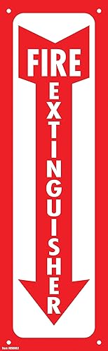 Miniatura 2 de COSCO Señal de seguridad que brilla en la oscuridad, extintor de incendios, 4 x 13, rojo