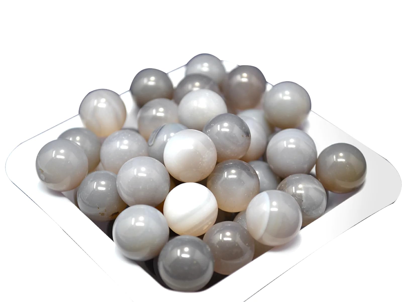 15 mm natürliche brasilianische Achat-Mahlkugeln – Mahlkörper for Laborzwecke, 1 kg