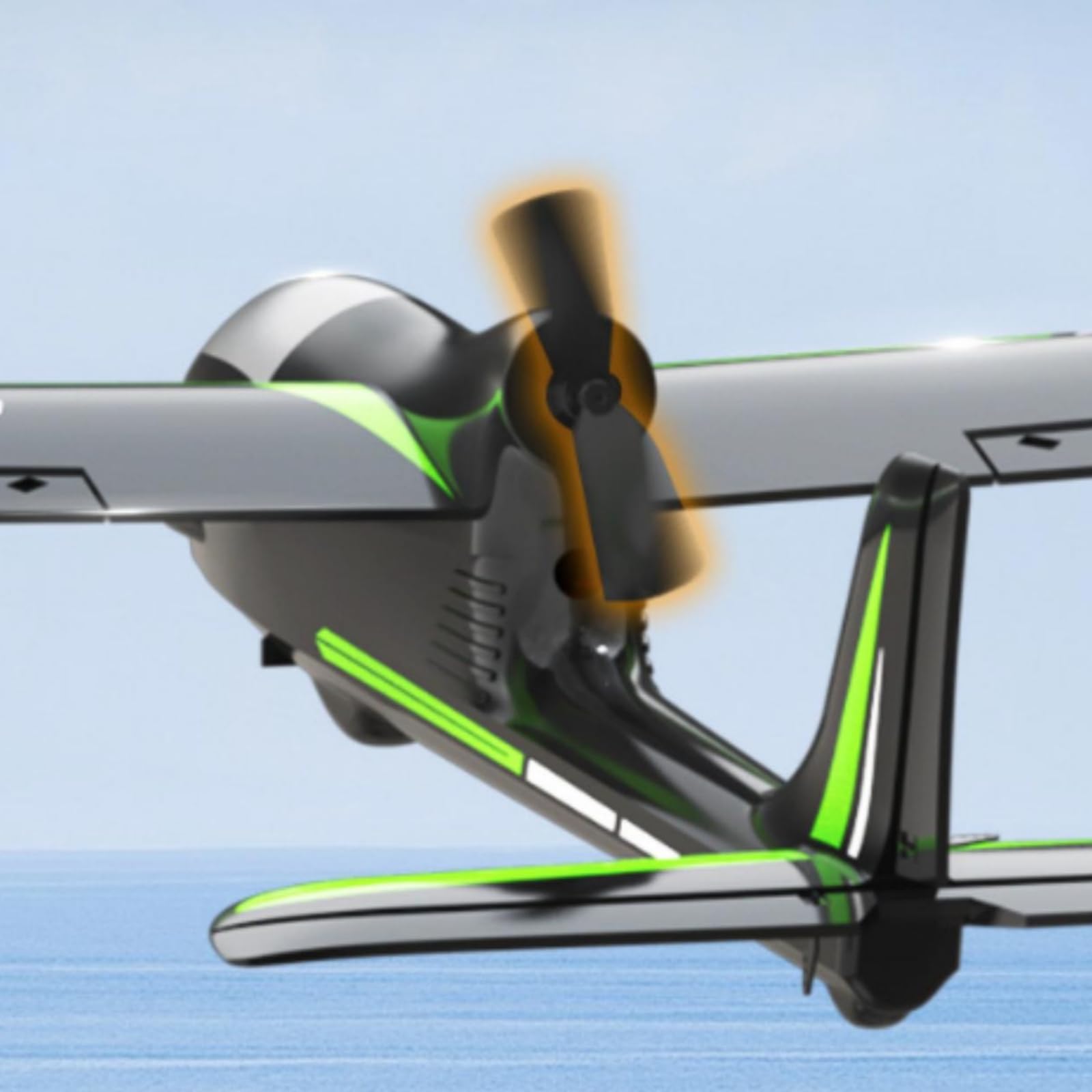 3 velocità Profilo Alare Lunghe Aereo Riocomandato Aeromodello Aereo Rc per Principianti, Bianco
