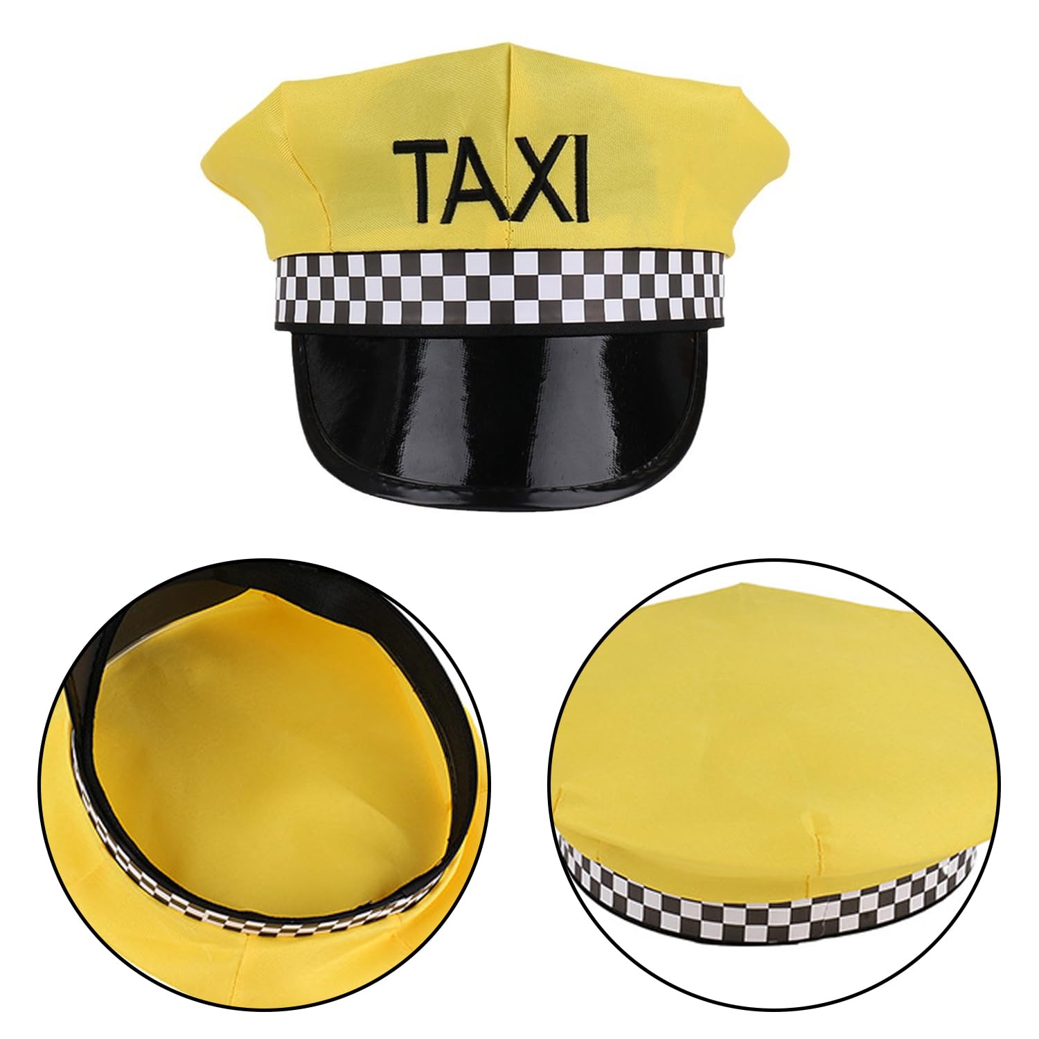 BORFUE Taxi Hat Limo Driver Hat Novelty Driver Costume Chauffeur Costume Men Woman for Cosplay Theme Party - Image 2