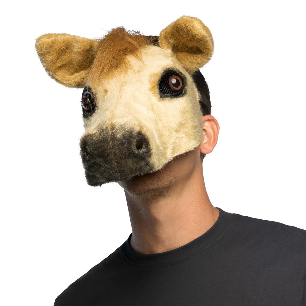 Boland Plush Animal Mask for Adults, Comfortable Fit, Half Mask for Costumes, Carnival, Theme Party or Halloween