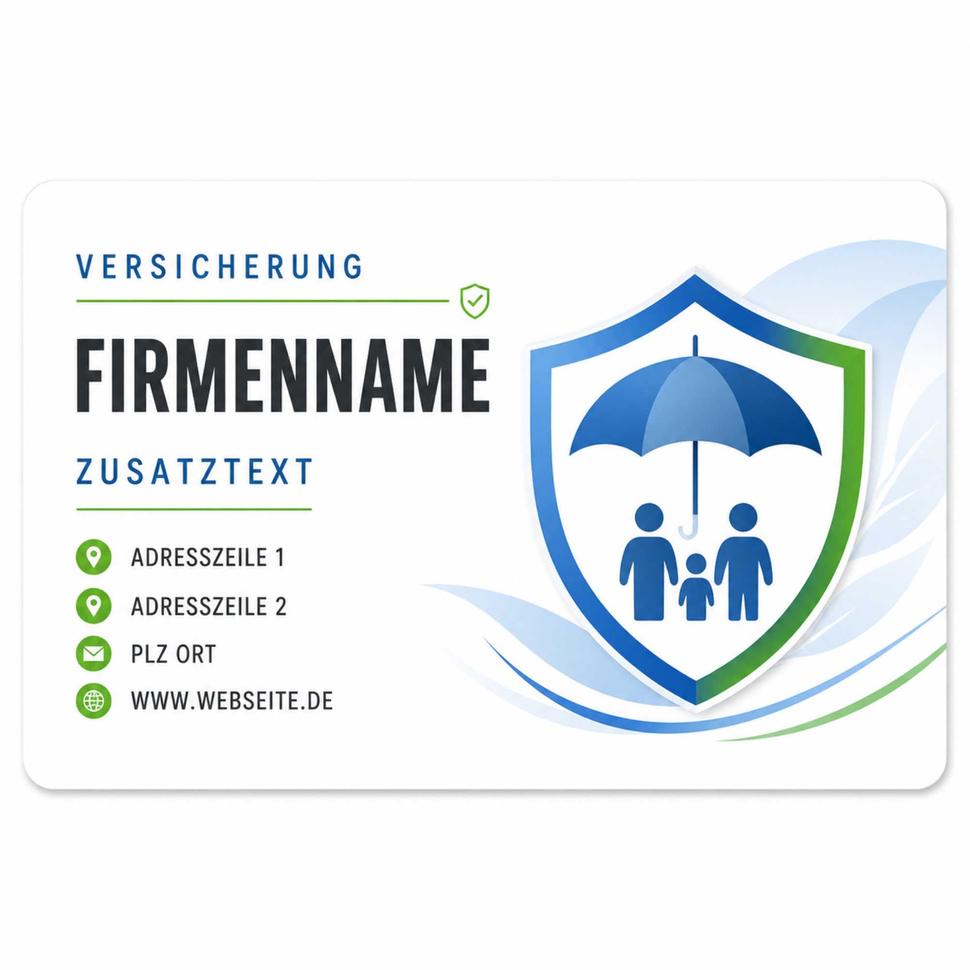 Visitenkarten erstellen - 1000 Stück - Versicherung - beidseitig
