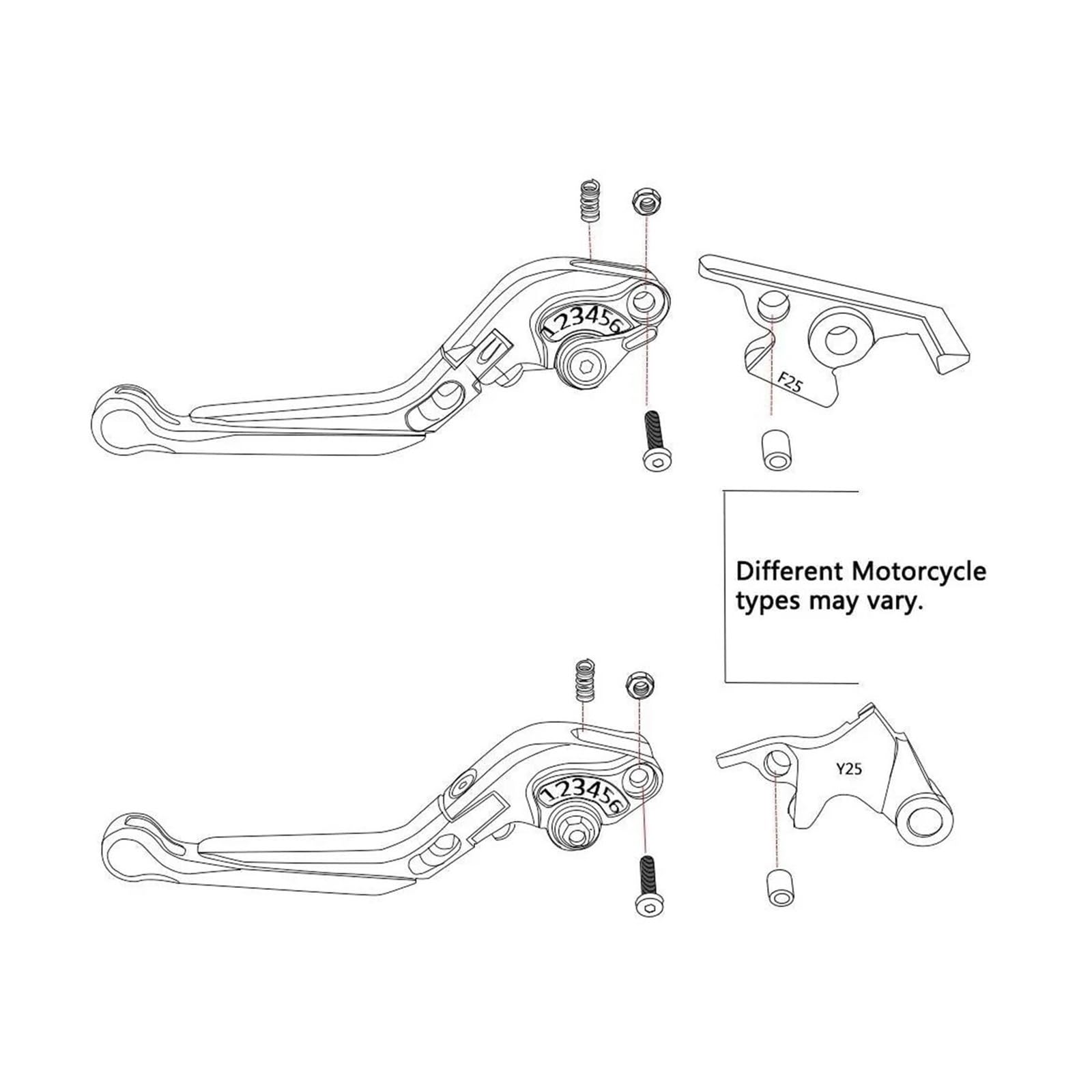 Per CFMOTO 450SS 450 SS 2024 2025 2026 Moto Regolabile Freno Leve Di Frizione Maniglia Pieghevole Leva(DESIGN F)