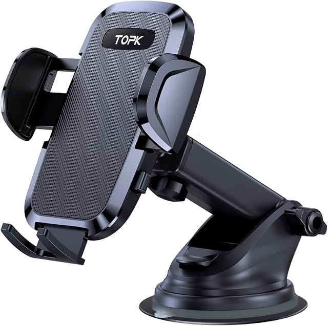 TOPK Phone Holder Car Dashboard & Windscreen for Universal Cars 360° Rotatable Mobile Phone Holder for All Mobile Phones