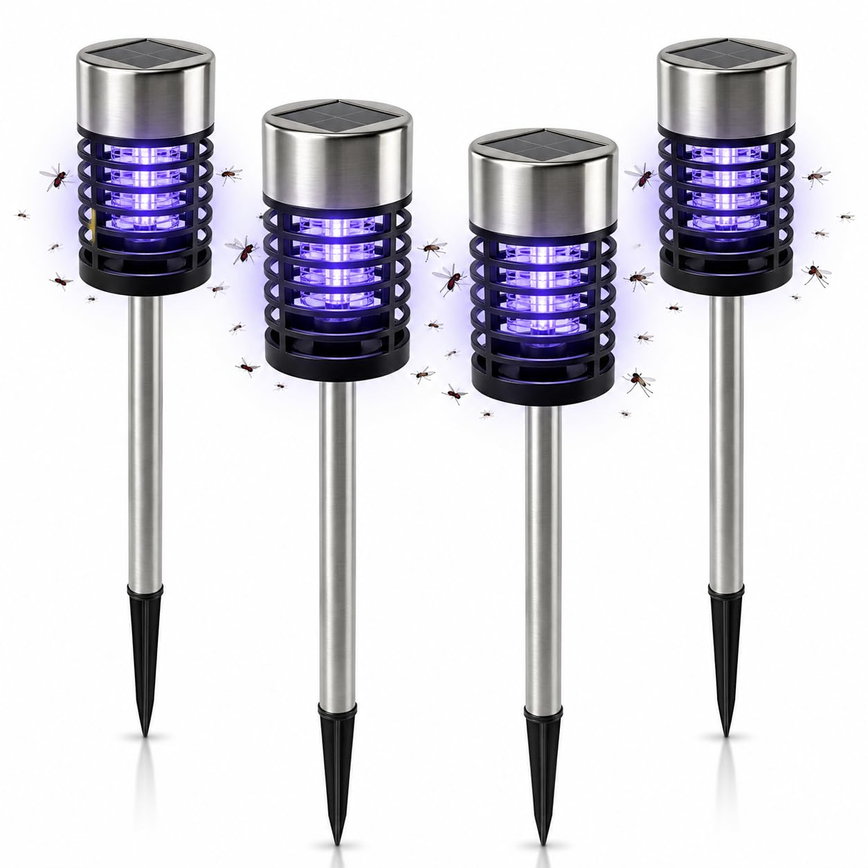 Photo 1 of JahyElec Solar Bug Zapper Outdoor - 4 Pack