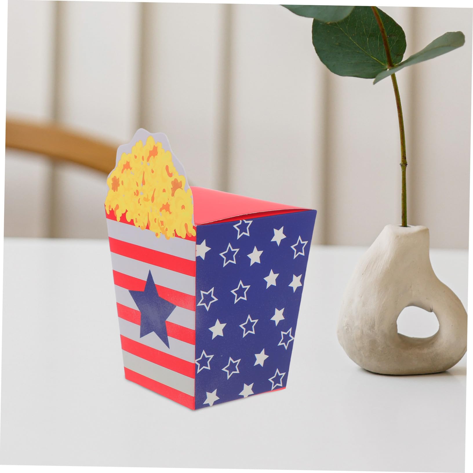 VICASKY 150 Stck. Teiliges Popcorn Boxen aus Papier Independence Day Design Faltbare Candy Container Bunte Party Popcorn Behälter für Snacks und Süßigkeiten
