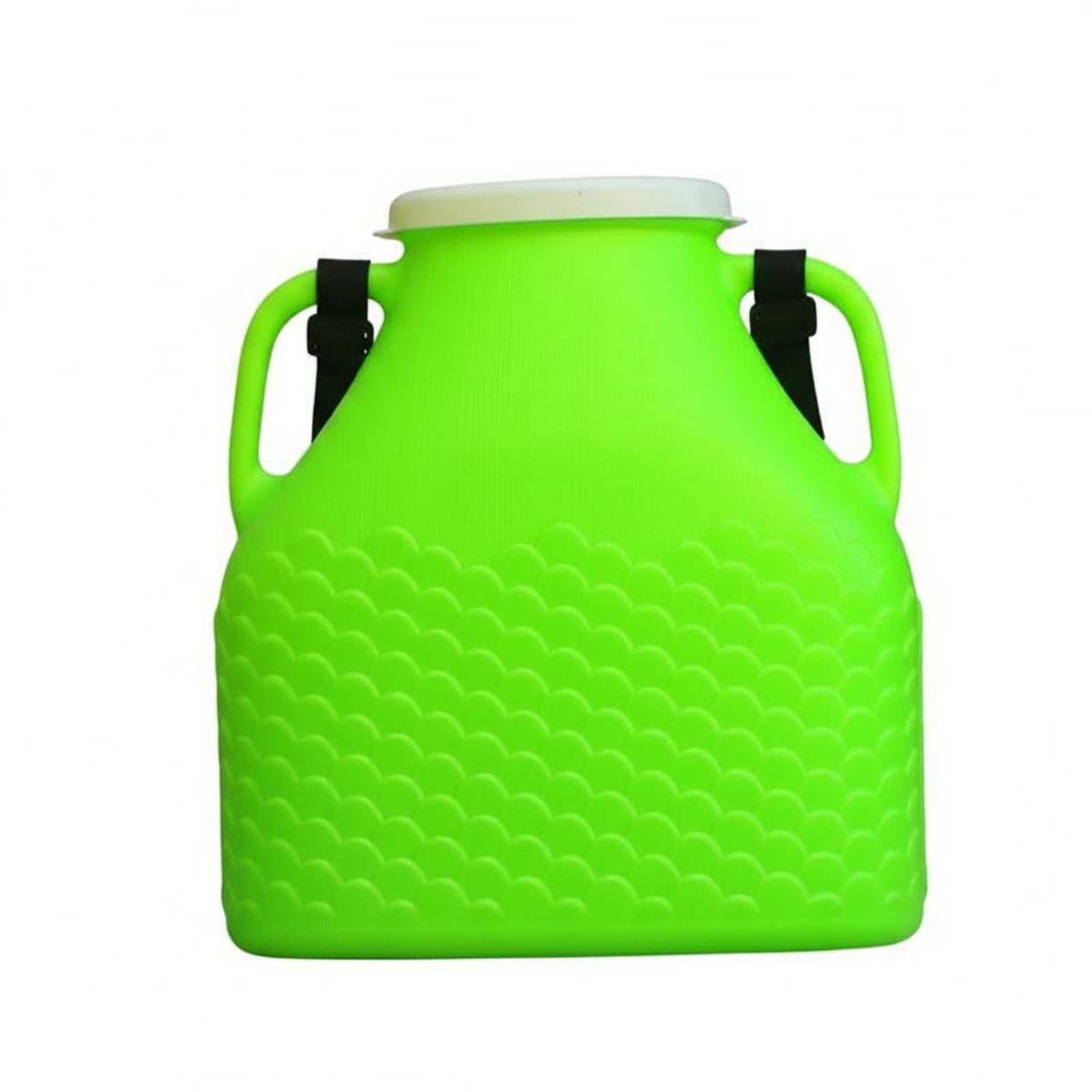 Seau de Pêche avec Bandoulière Imperméable Boîte à Poissons Vivants Portable Grande Capacité Seau à Vifs Portable pour Bateau, Vert, 20 litres