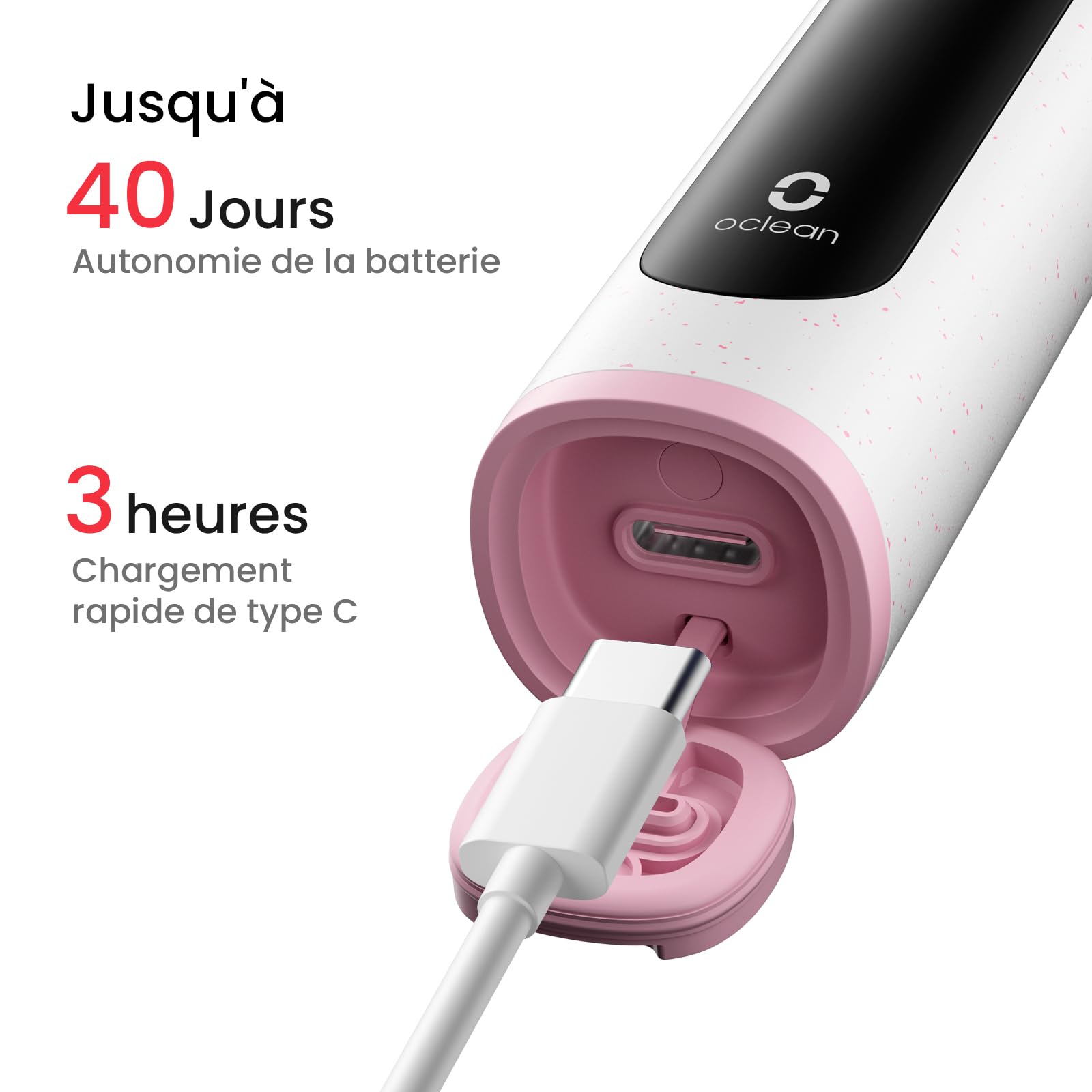 Oclean X Lite Brosse à Dents Électrique, 5 Modes et Autonomie de 40 Jours, Brosse à Dents Électrique Sonique, Ideal pour Voyage, IPX7, SmarTimer, EasyStart, Gris