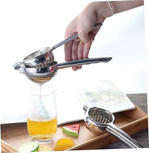 Miniatura 3 de TIDTALEO Exprimidor manual de limón de acero inoxidable, exprimidor de cítricos portátil, fácil de apretar para limones, naranjas, mandarinas y más,