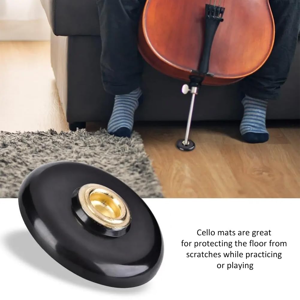 Tapis de Violoncelle, Violoncelle Pad, Tapis de Violoncelle Antidérapant, Tapis de Violoncelle Pad, Support pour Pointes pour Violoncelle Anti-dérapant, pour Violoncelle Accessoires de Jeu, Noir
