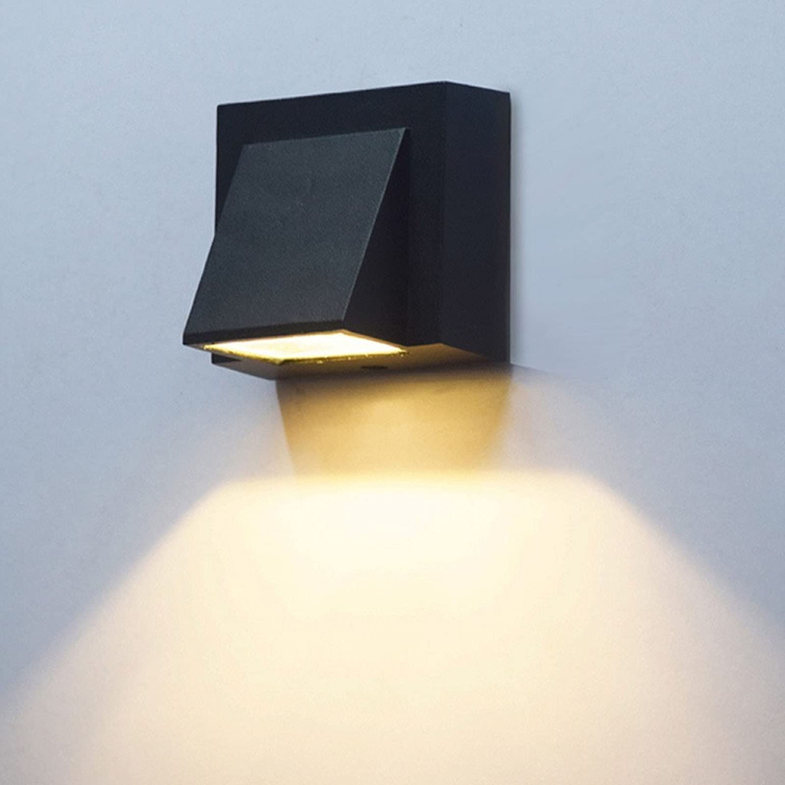 BORDSTRACT Outdoor Wall Light, 5W COB Warm White IP65 Waterproof Lamp for Garden Courtyard Corridor Patio Exterior Wall