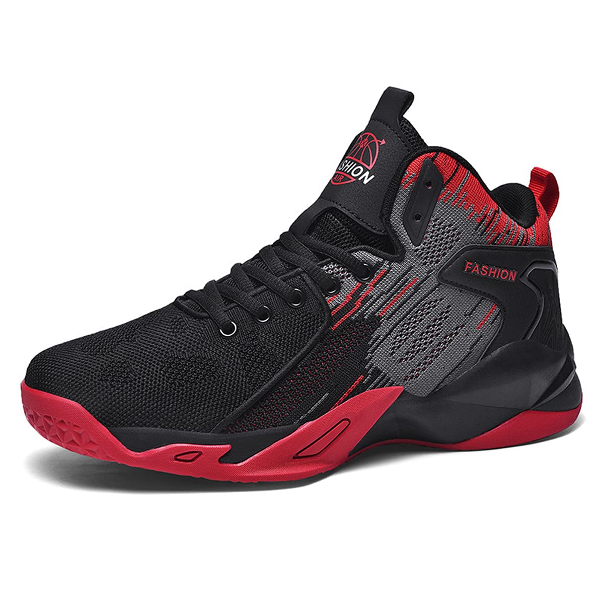 Mens Fashion High Top Basketball Shoes Breathable Casual Walk Athletic Basketball Sneakers
