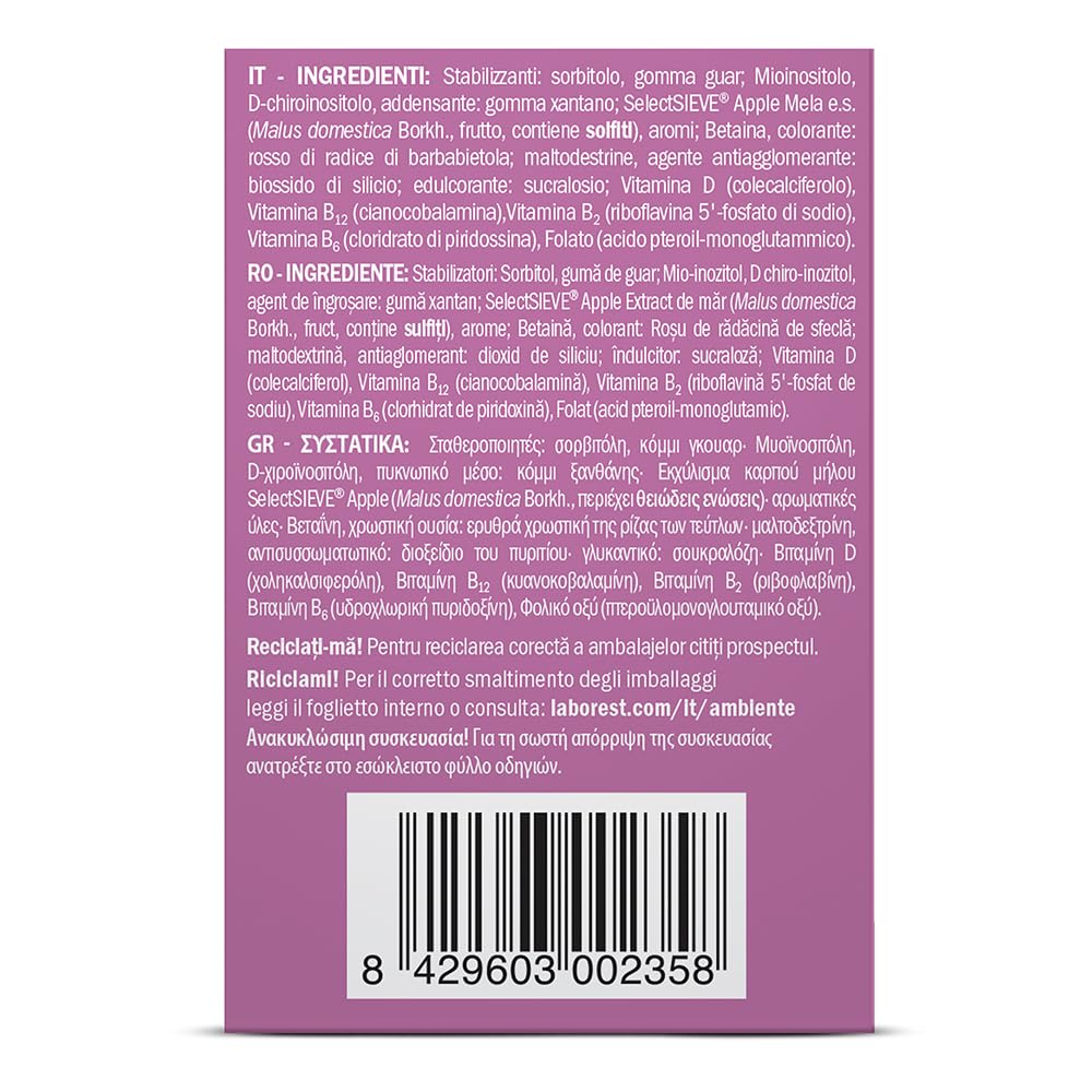 30 Umschläge à 2.5G | Myoinositol, D‑Chiroinositol, Apple SelectSIEVE, Vitamine B und D3 | Nahrungsergänzungsmittel | Wohlbefinden für Frauen