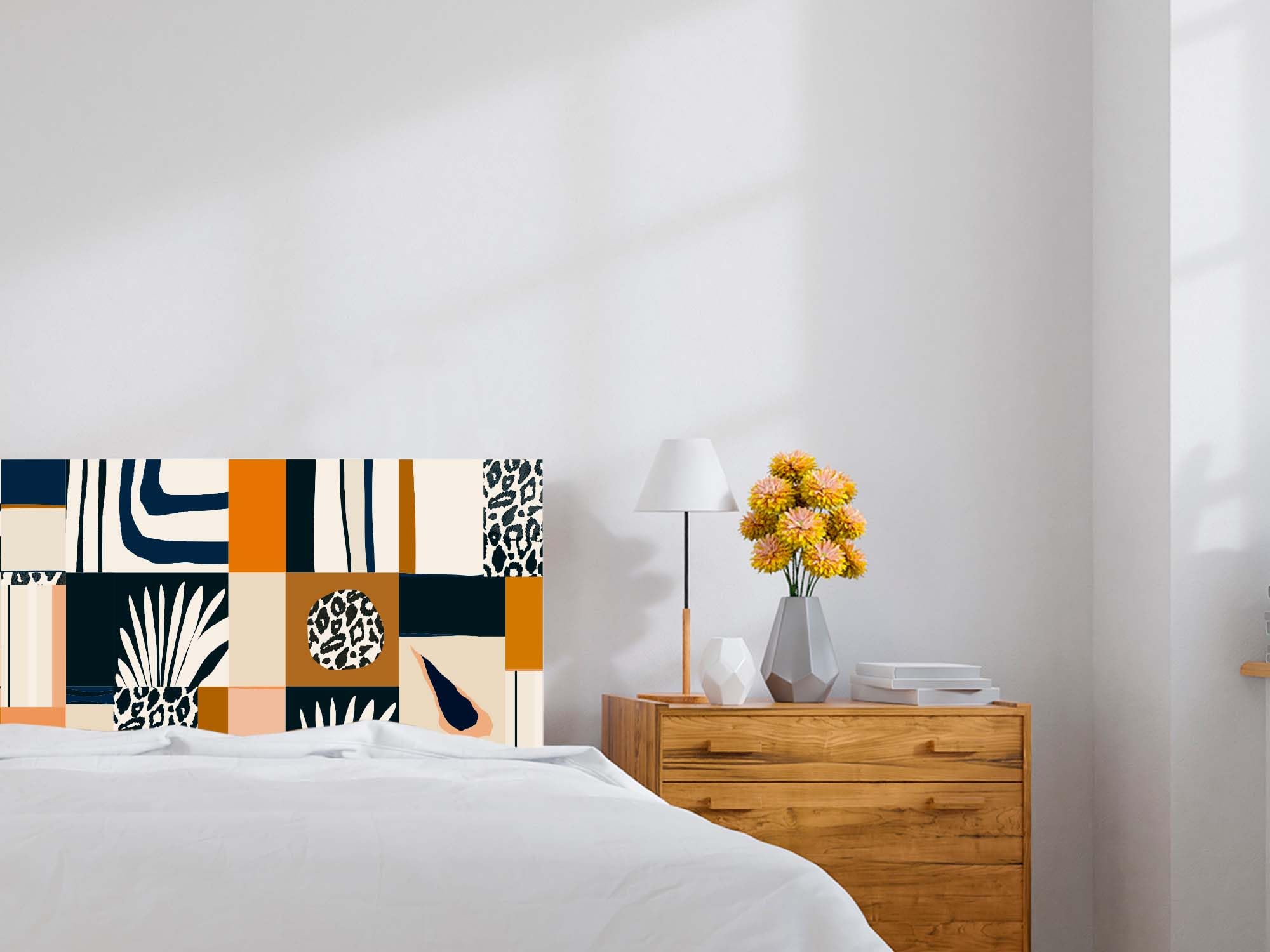 Oedim Cabecero Cama PVC Estampados Diferentes, 135x60cm,Cabecero Ligero, Elegante, Resistente y Económico