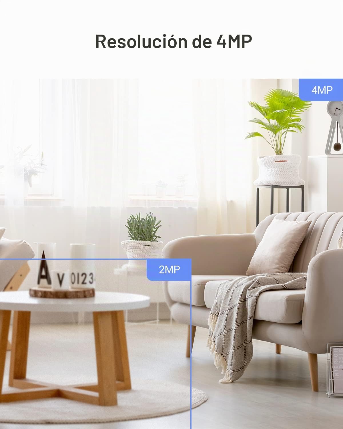 EZVIZ Cámara Vigilancia WiFi Interior 360º, 2K+ Camara Vigilancia Bebe, Visión Nocturna, Audio Bidireccional, Detección de Personas, Control Remoto, Compatible con Alexa, Andriod/iOS, Modelo C6N 4MP