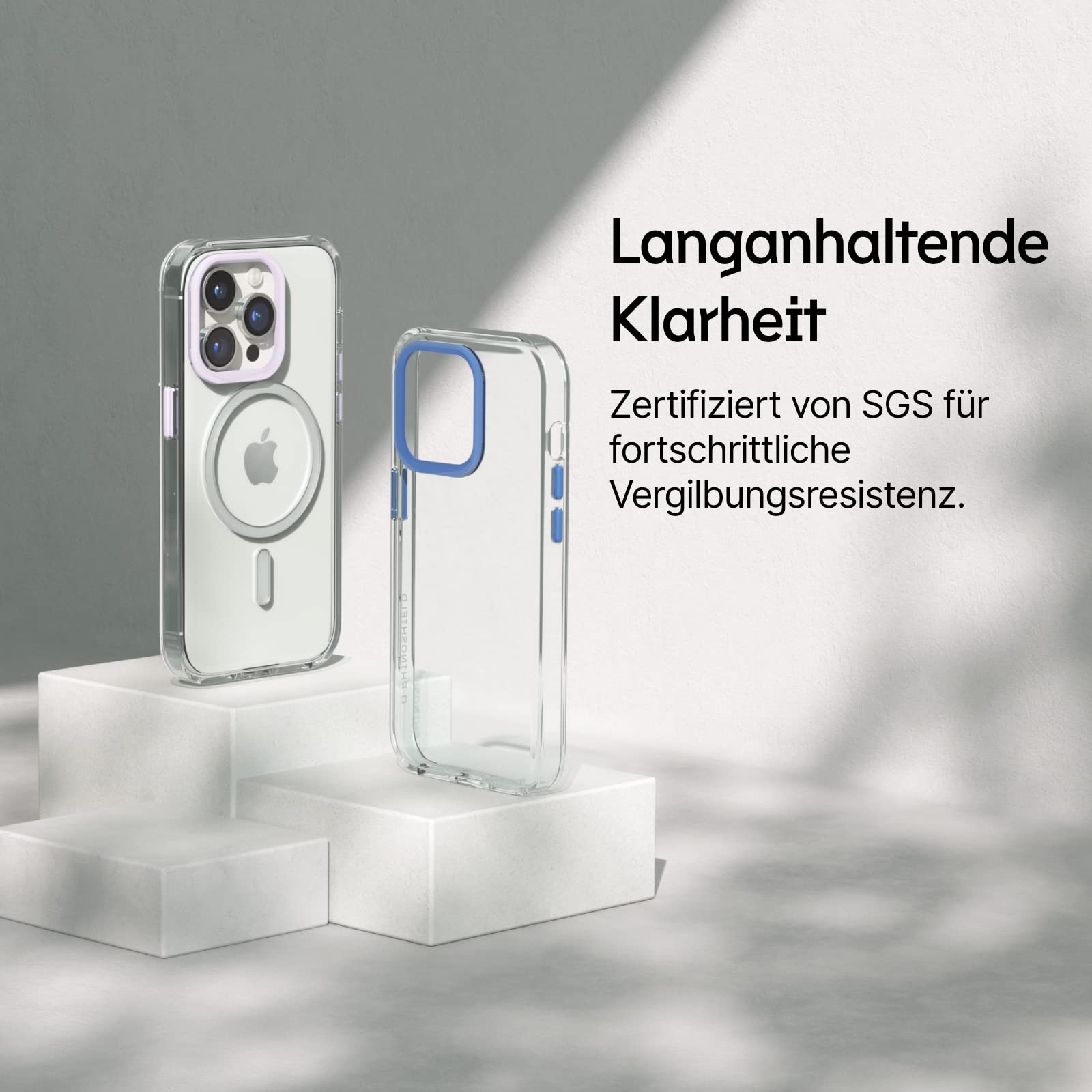 RhinoShield Clear Hülle für iPhone 15 Pro | Anti-Vergilbung, transparent, hohe Klarheit, stoßfest, Fallschutz nach Militärstandard