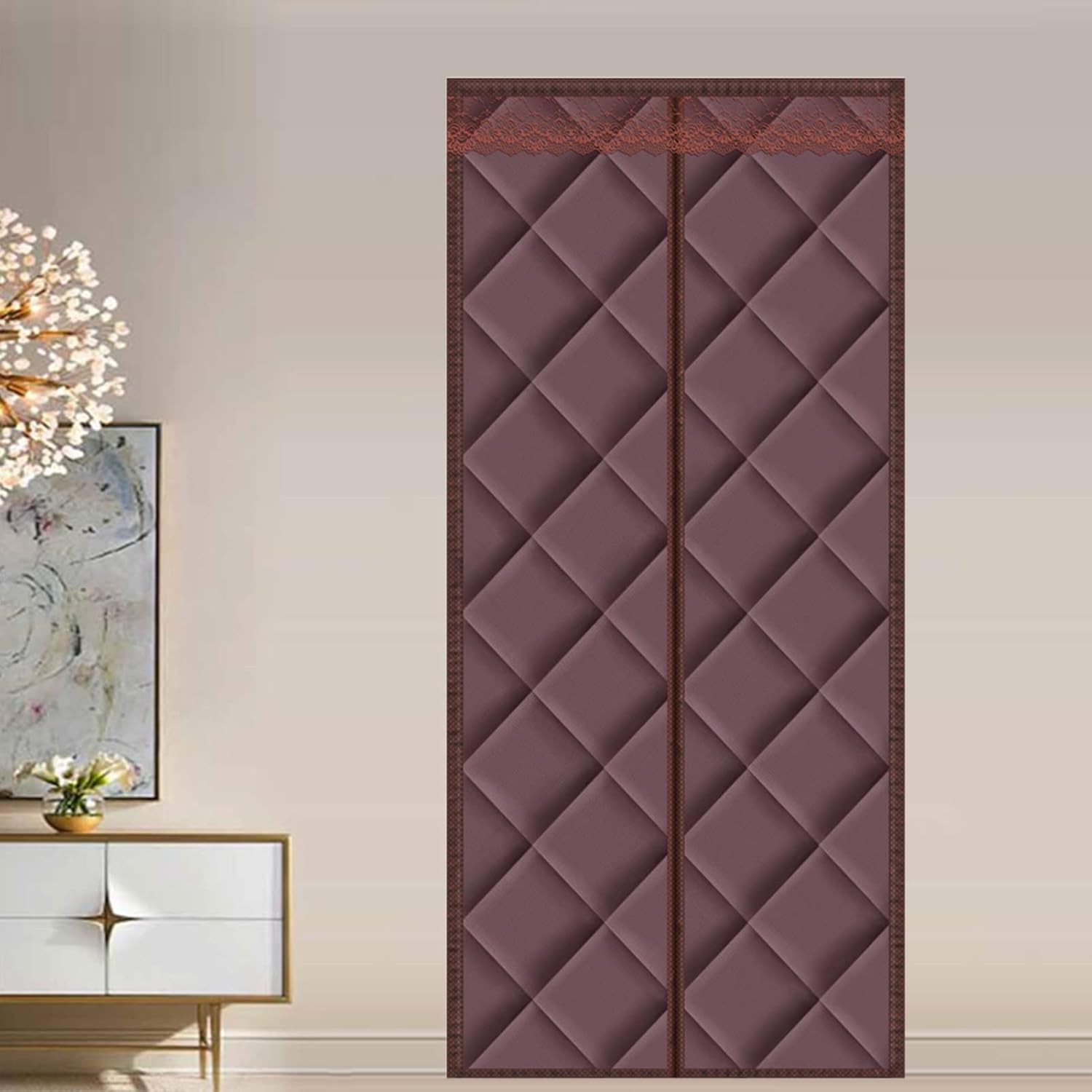 Amazon.com: Magnetic Thermal Insulated Door Curtain, PU Leather ...