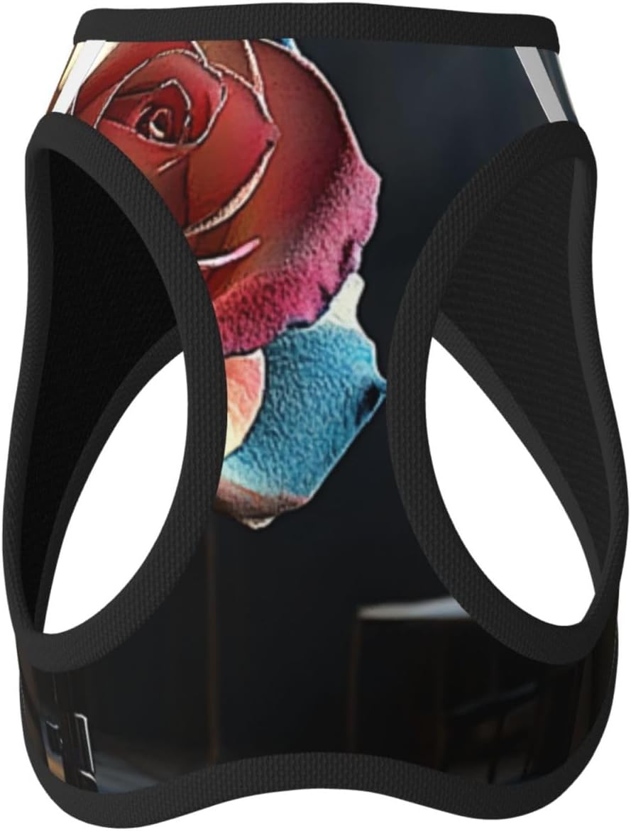 Giant Mechanical Rose Pet Vest Small Size Dog Harness and Leash Set for Training, Reflective & Adjustable with Accessories Medium