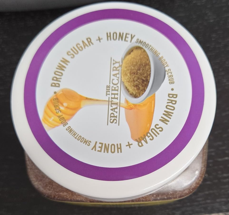 Image of Brown Sugar & Honey Body Scrub - Exfoliating & Hydrating Sugar Scrub With Collagen and Dates to Help Revive, Smooth, and Soften For Radiant Skin, Body Care Exfoliator & Cleanser, 21 oz