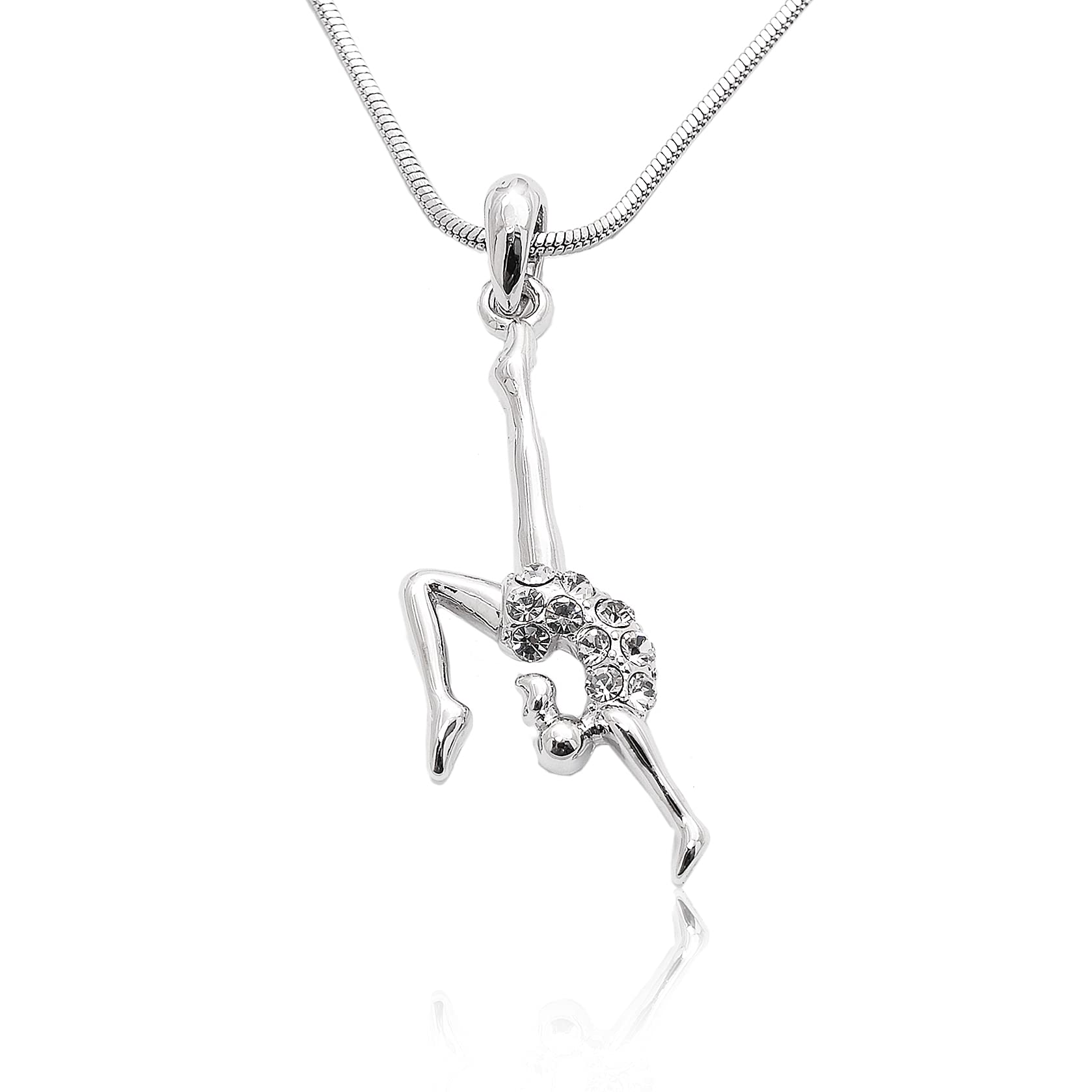 Spinningdaisy Silver Plated Gymnastic Necklace