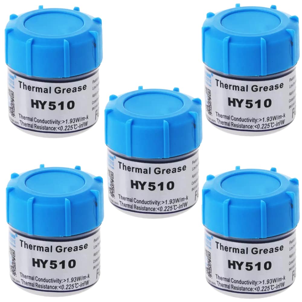 ZONERY 10g Grey Silicone Conductive Thermal Grease Paste Heat Sink Compound for Coolers CPU GPU PC (Pack of 5)