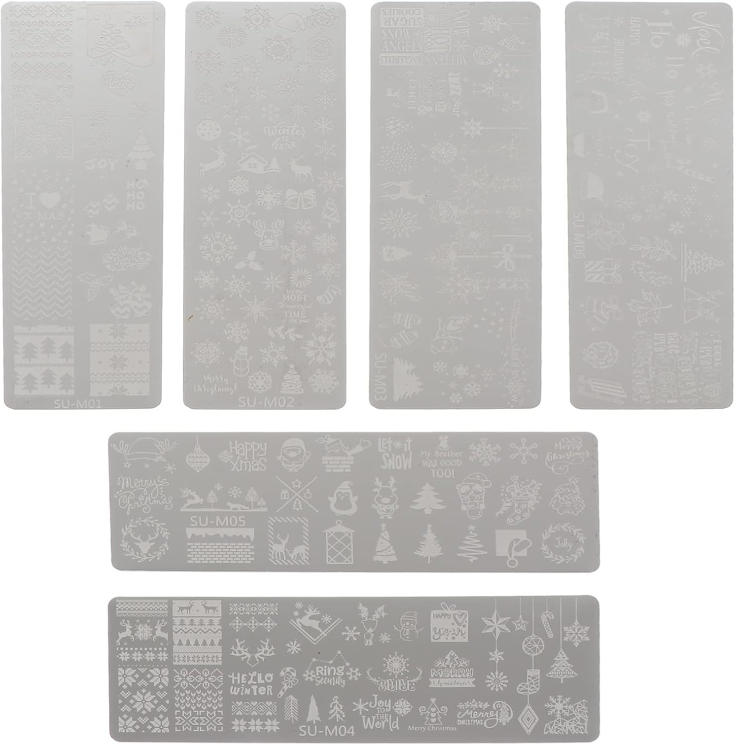 Rosenice 6ピースクリスマスネイルスタンパーネイルアートスタンププレートスノーフレークサンタ冬イメージプレートネイルアートデザイン テンプレートマニキュアネイルビューティーサプライ品 評価 Rosenice 6ピースクリスマスネイルスタンパーネイルアートスタンププレートスノーフレークサンタ冬イメージプレートネイルアートデザイン テンプレートマニキュアネイルビューティーサプライ品 評価